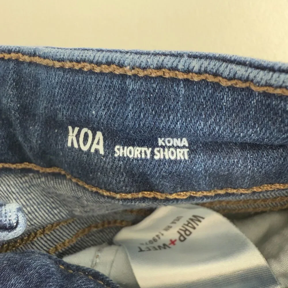 WARP + WEFT Denim KOA KONA Shorty Shorts Girls Adjustable Waist Size 12
